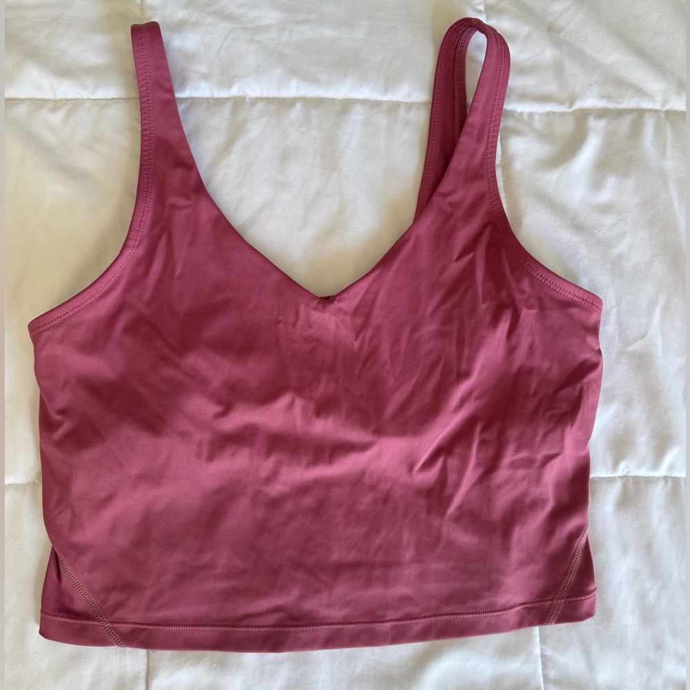 Sleeveless Crop Top Mauve Pink Color